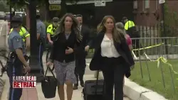 Karen Read and lawyers arrive at Dedham courthouse as murder retrial resumes