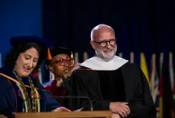 Hüsker Dü’s Bob Mould receives honorary degree and delivers Macalester College keynote